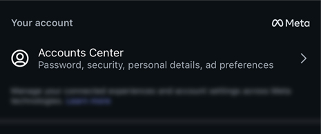 Instagram Accounts Center