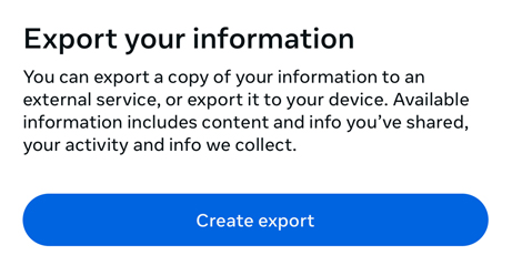 Create Export